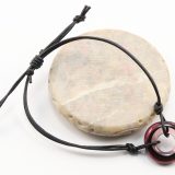 Black Pink Rings Double Strand Knotted Bracelet - Image 2