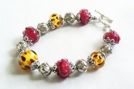 Bad Kitty Cheetah And Pink Swirl Combo Bracelet