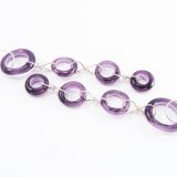 Long Dangle Earrings: Purple Donuts - Image 4
