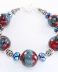 Shiny Ruby Red Webbed Bracelet