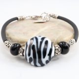 Zebra Print Charm Bracelet
