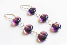7002 Shades of Purple Dangle Earrings