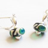 Teal Peacock Drop Earrings