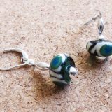 Teal Peacock Drop Earrings - Image 4
