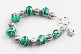 7136 Teal and Ivory Bracelet