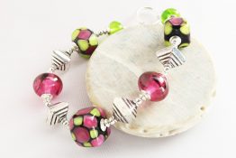7141B RS2 Pink and Green Bracelet