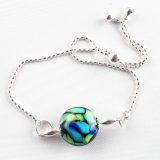Ocean Ripples Disc Bead Slide Bracelet