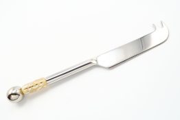 K20024 Pronged Cheese Knife Gold Barrel