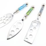 Three Piece Cheese Knife Set Metallic Barrels - Image 4