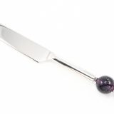 Pronged Cheese Knife Purple Crinkle Round - Image 4