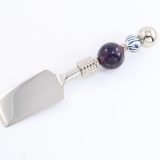 Square Cheese Knife Purple Crinkle